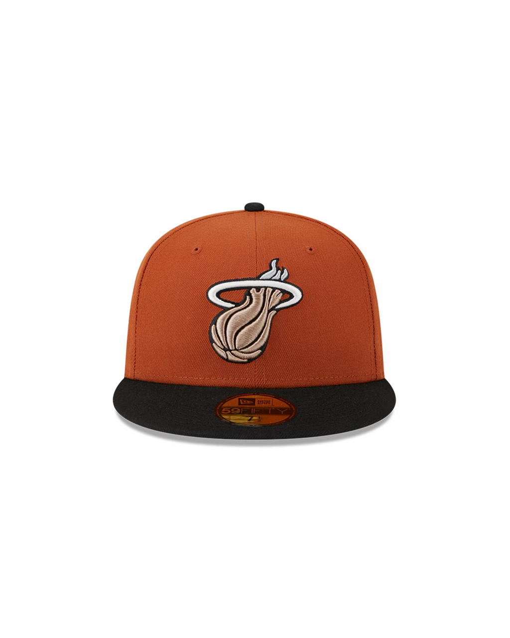 Miami Heat New Era Two-Tone 59FIFTY Fitted Hat - Rust/Black