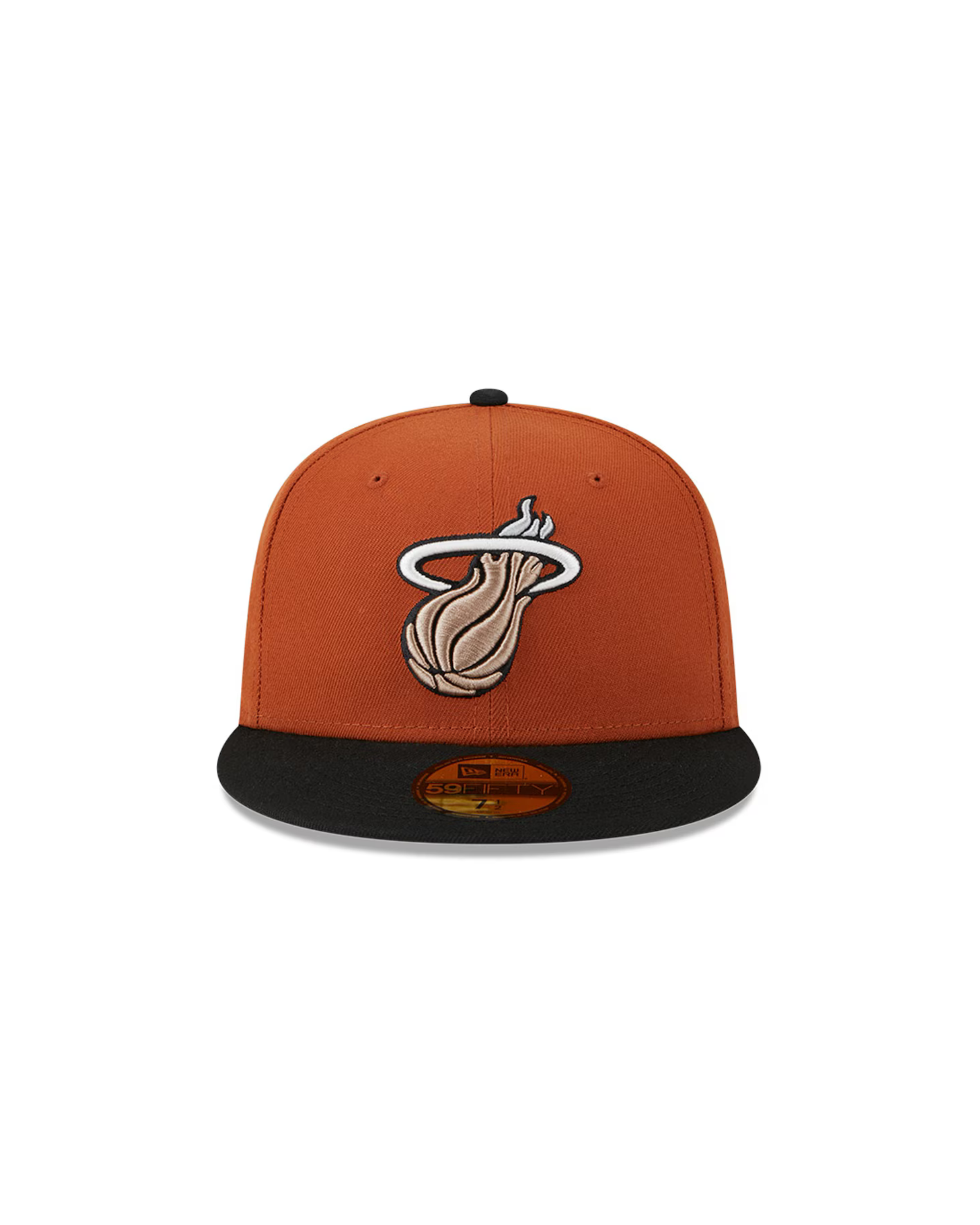 Miami Heat New Era Two-Tone 59FIFTY Fitted Hat - Rust/Black