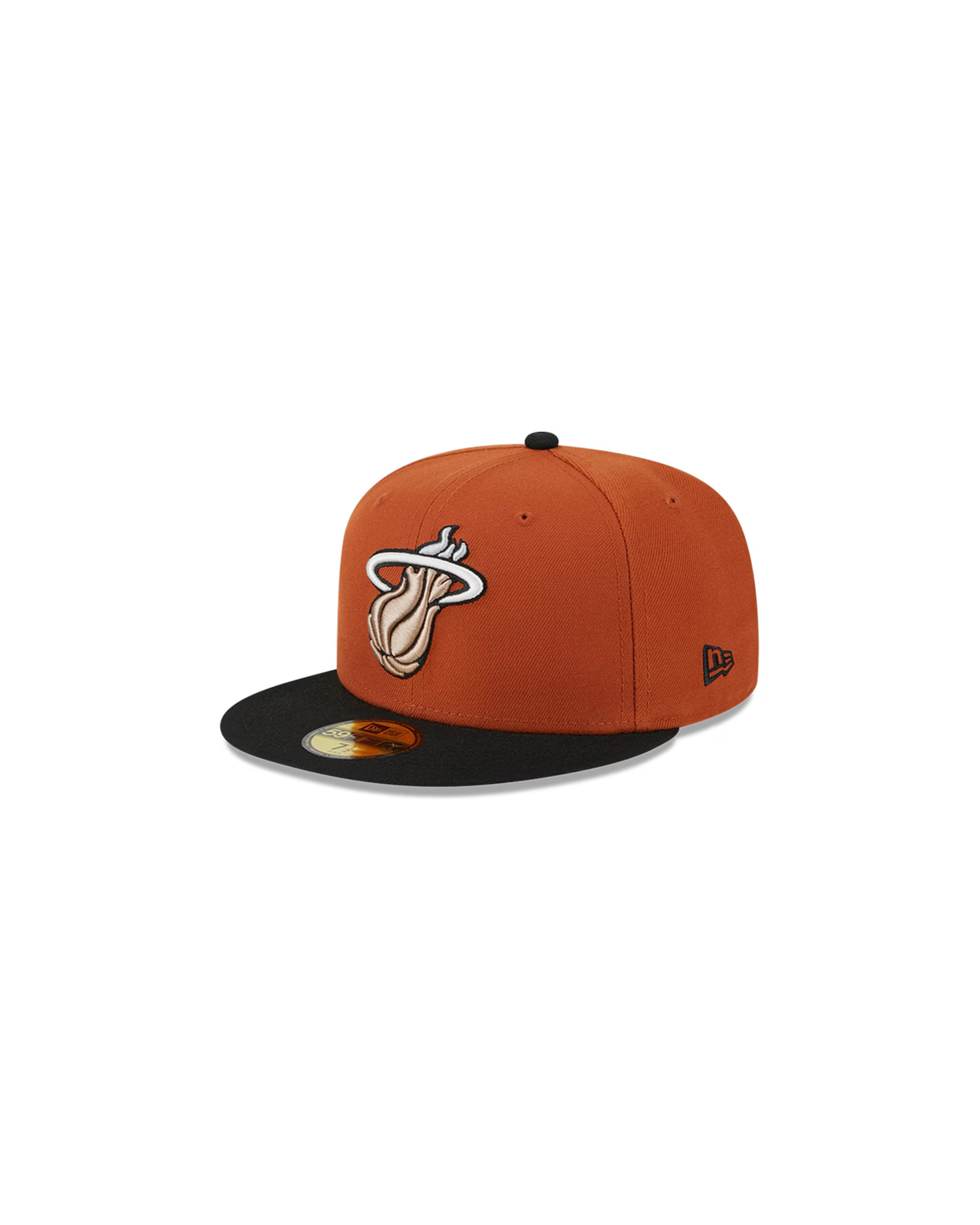 Miami Heat New Era Two-Tone 59FIFTY Fitted Hat - Rust/Black