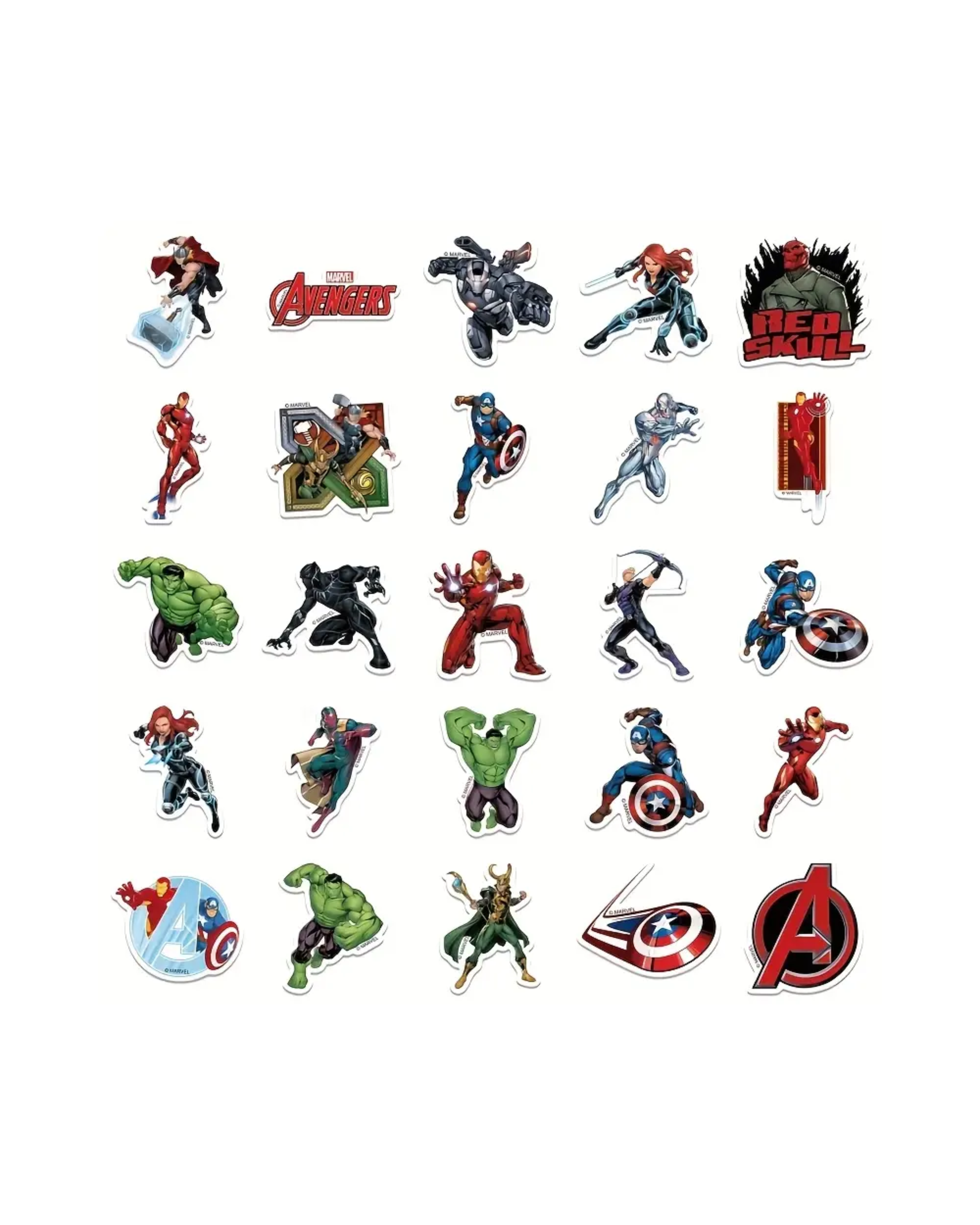 Superhero Stickers - Iron for Man, Hulk, Venom & More