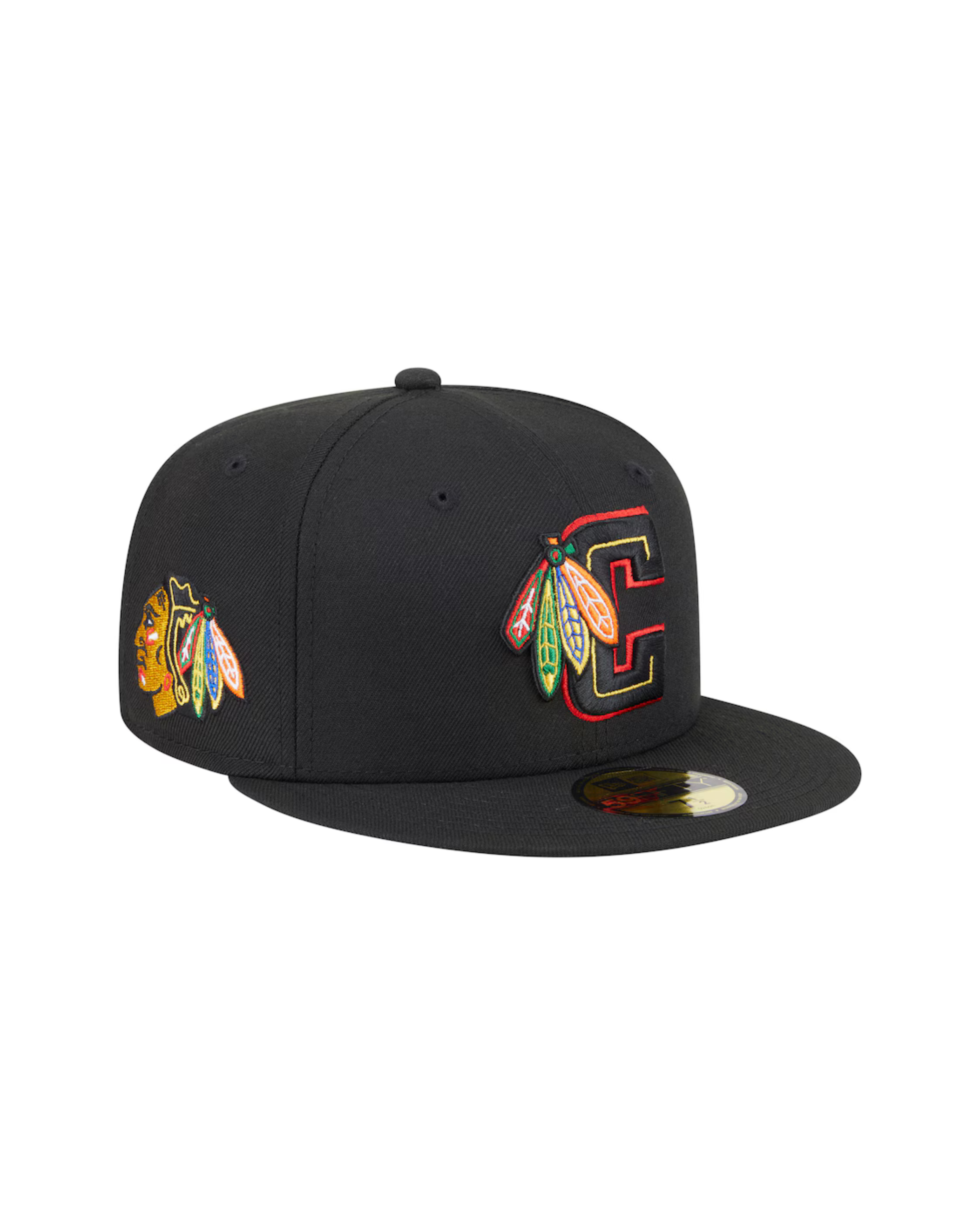 Chicago Blackhawks New Era Deceptor 59FIFTY Fitted Hat - Black
