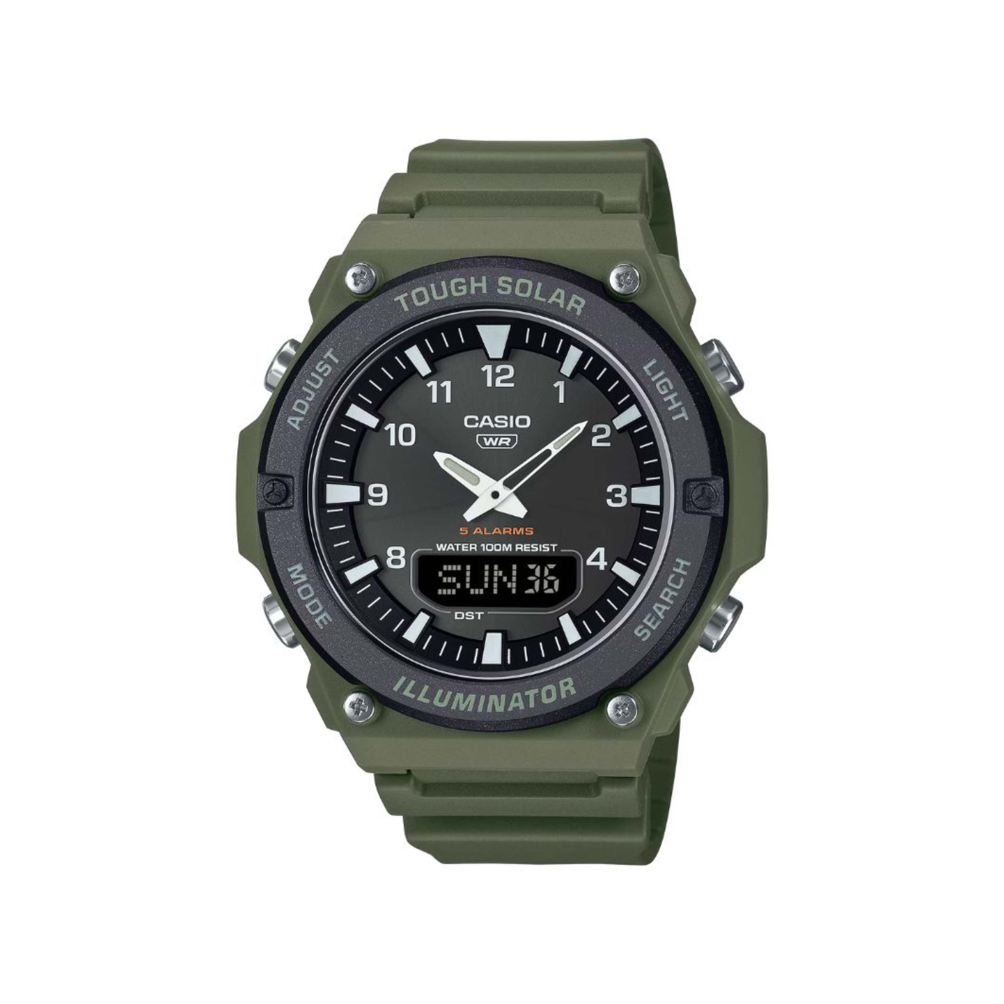 Casio Solar Powered Green Dial Watch