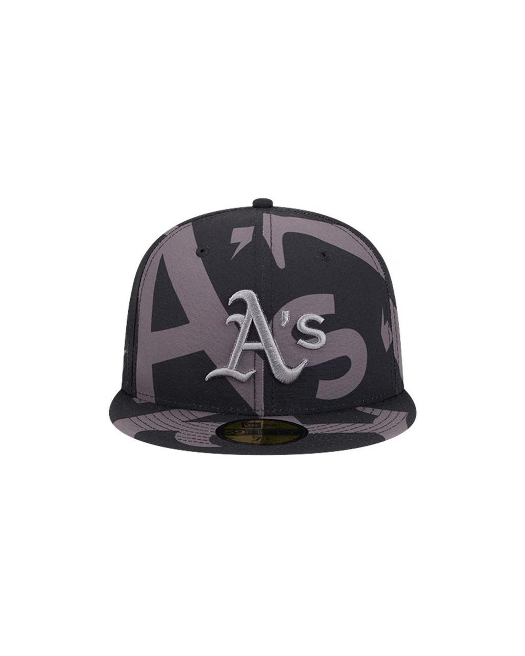 Athletics New Era Logo Fracture 59FIFTY Fitted Hat - Black