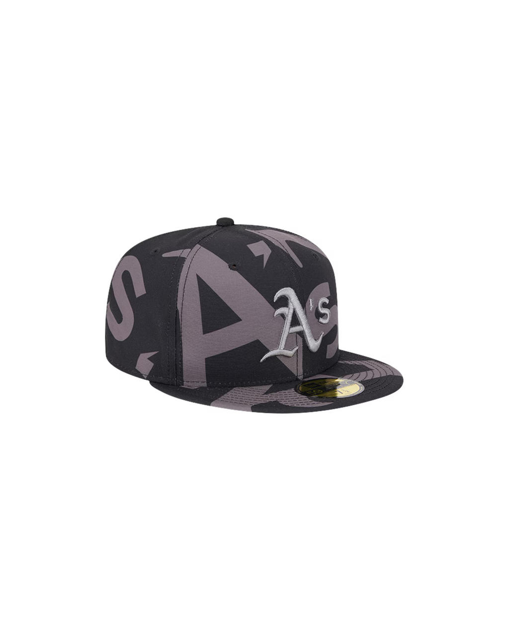 Athletics New Era Logo Fracture 59FIFTY Fitted Hat - Black