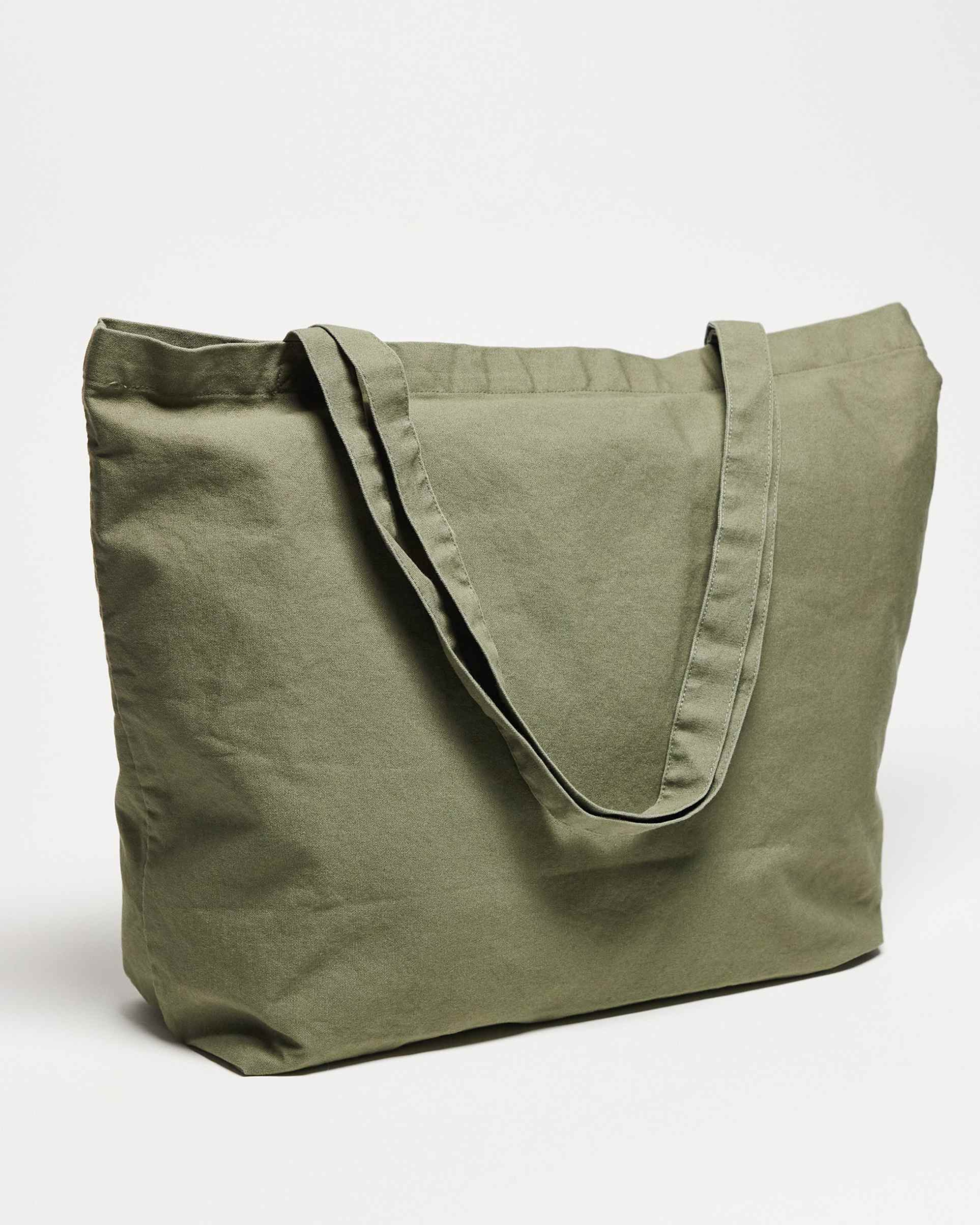 AllSaints Underground unisex shopper tote bag in nori green