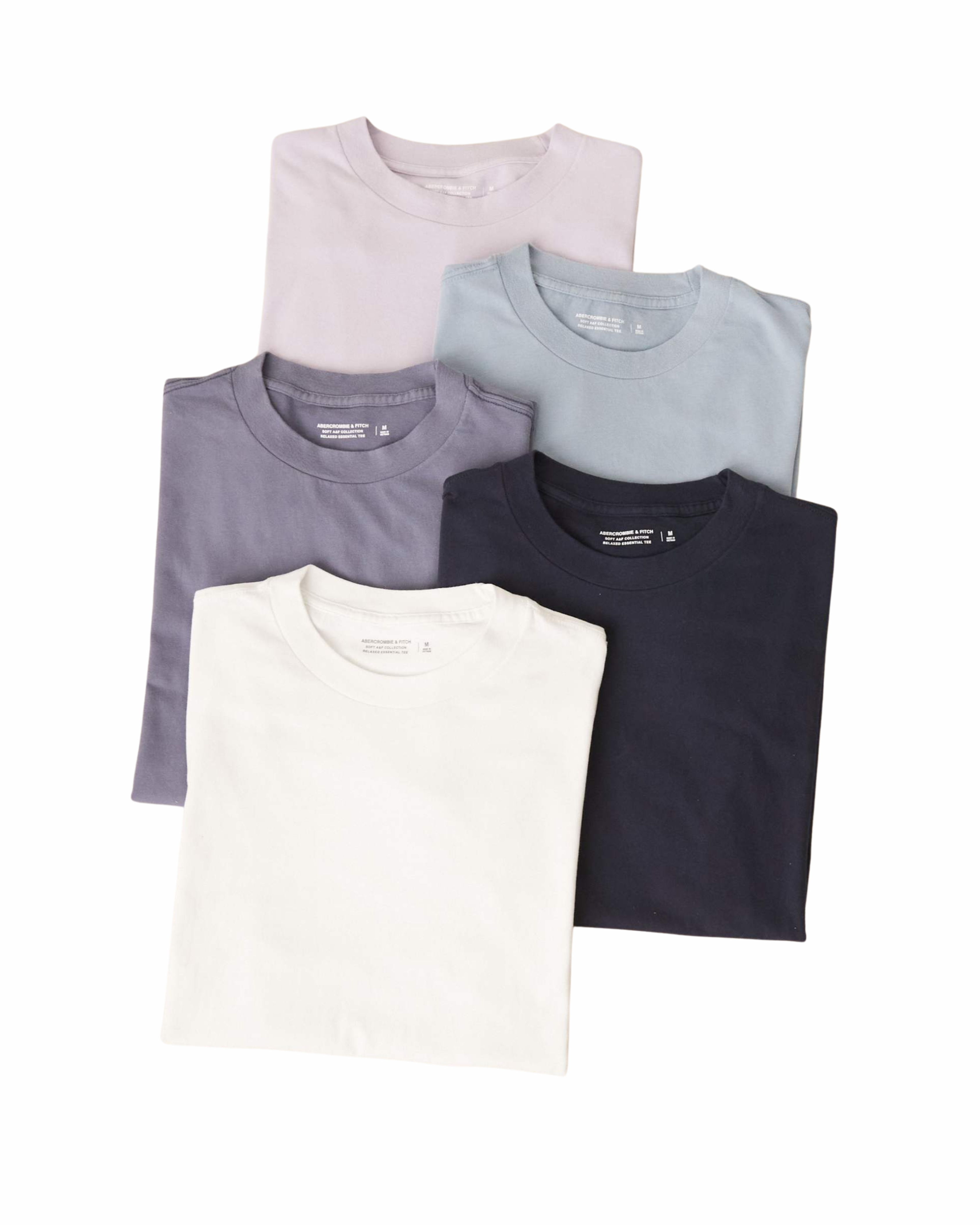 Abercrombie & Fitch 5 pack essential t-shirt pack in multi
