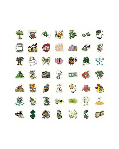 50pcs Money Stickers