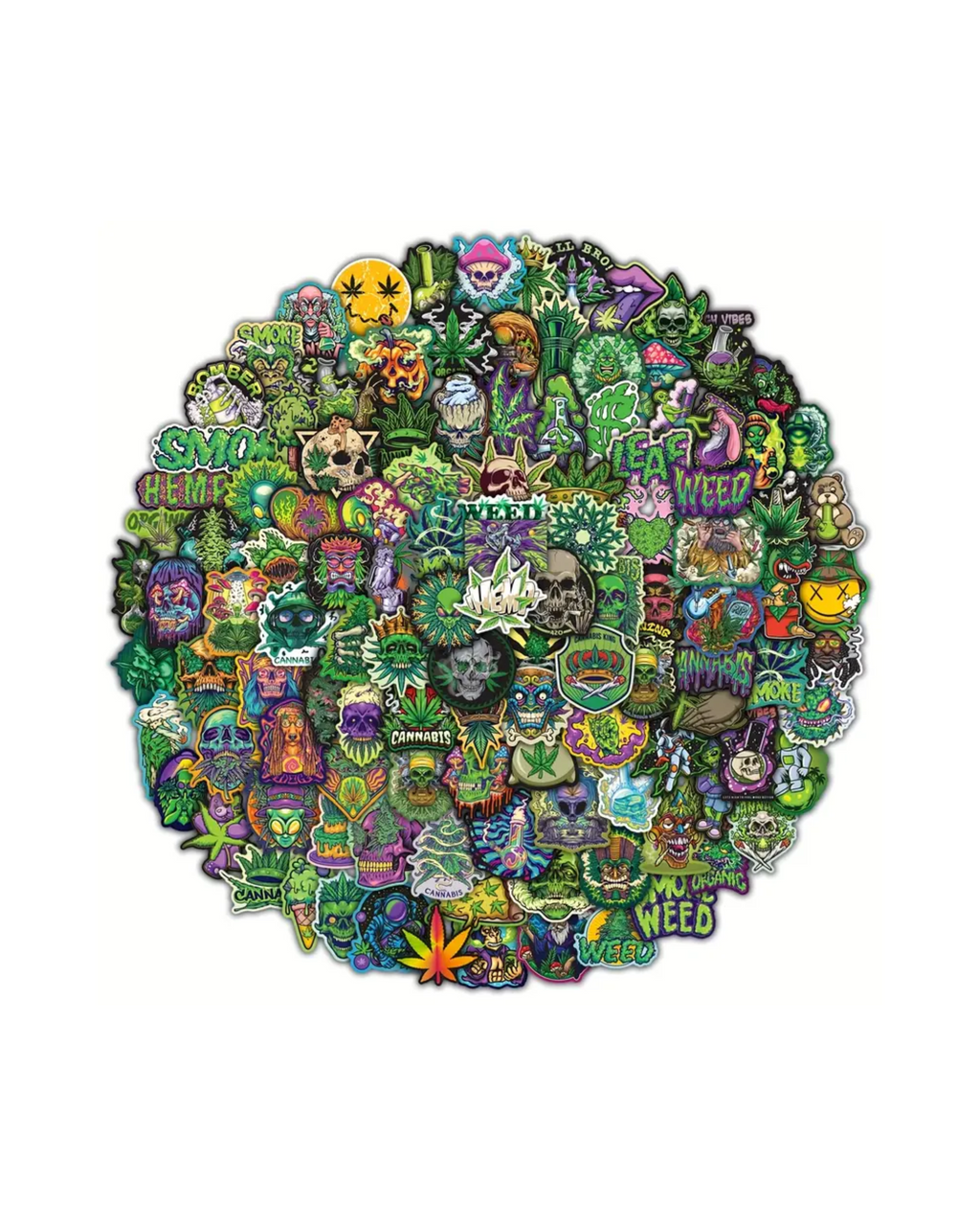 Green Graffiti Stickers