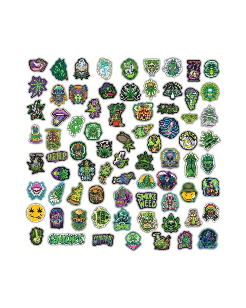 Green Graffiti Stickers