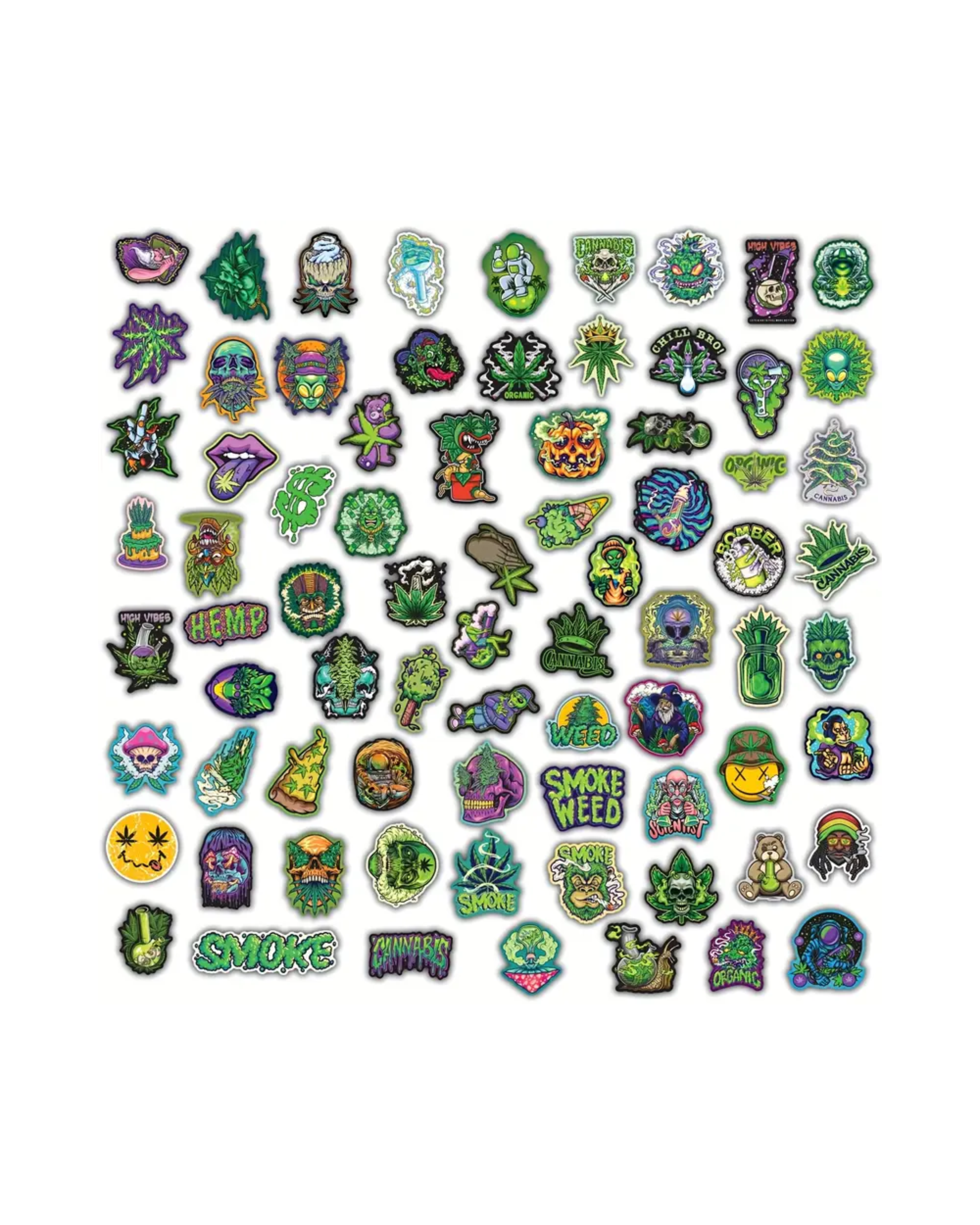 Green Graffiti Stickers