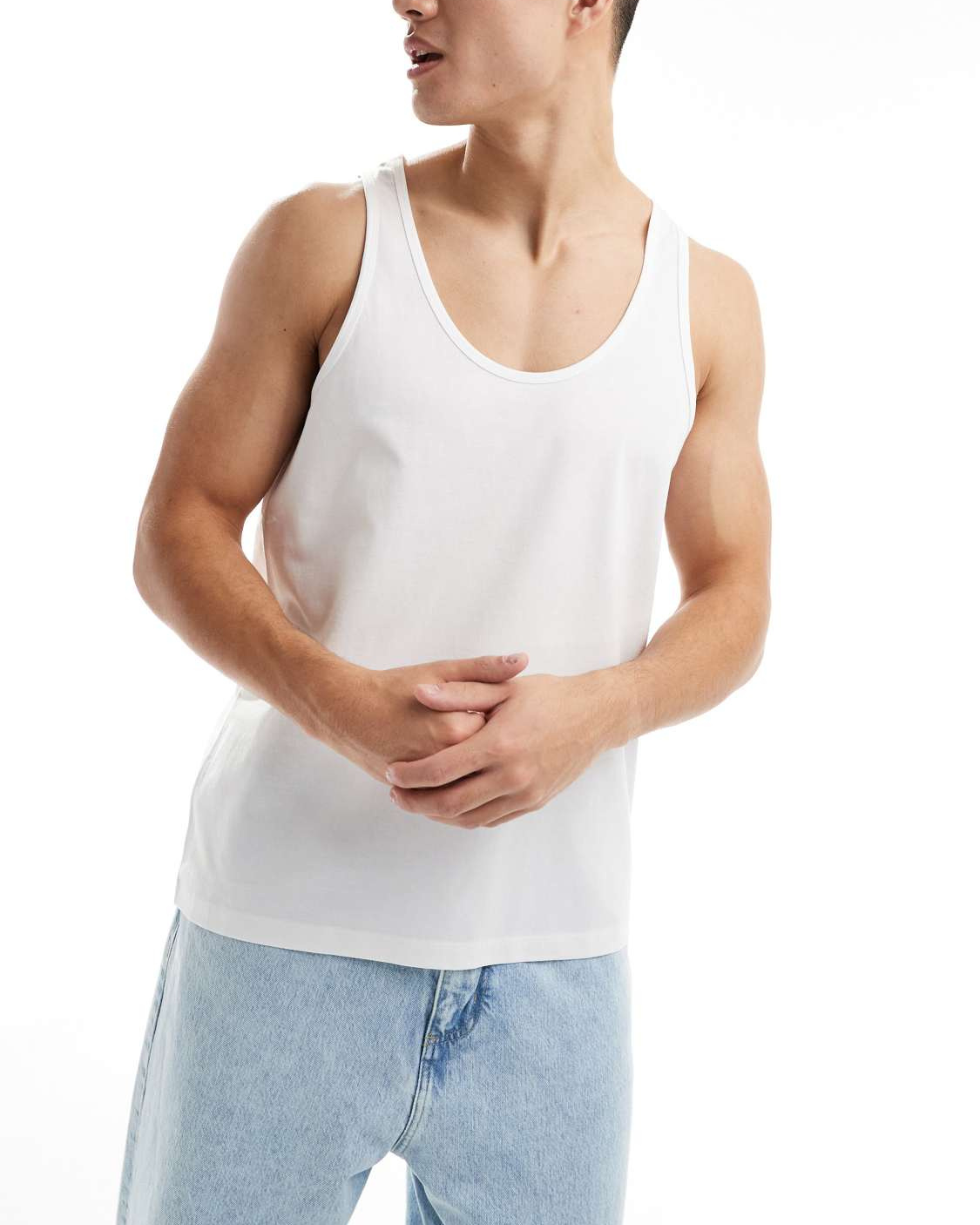 ASOS DESIGN 3 pack vests in multi