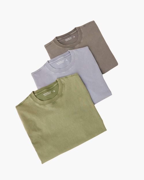 Abercrombie & Fitch 3 pack essential t-shirt pack in blue multi
