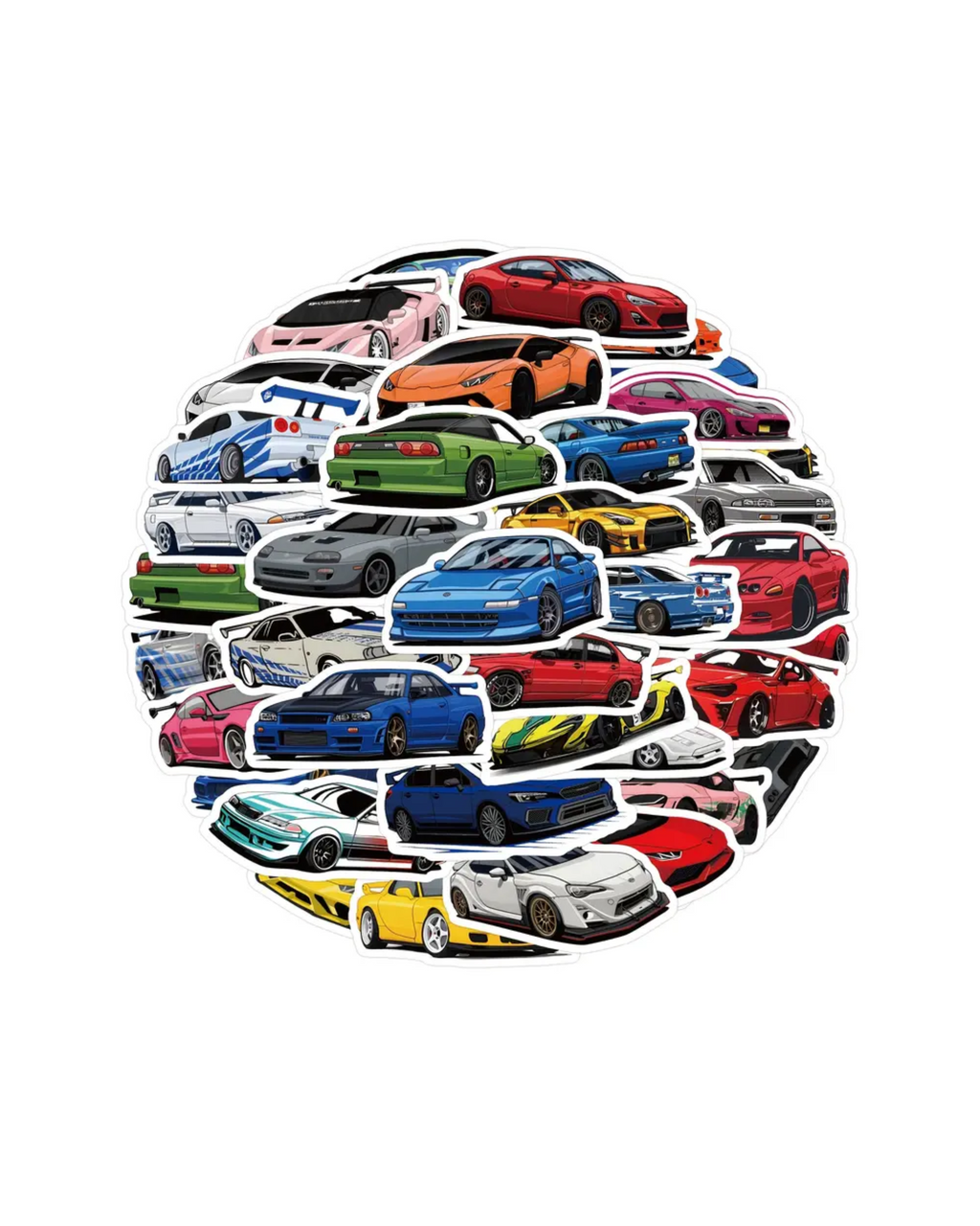 JDM Car Decals, Mixed Color Vinyl Stickers