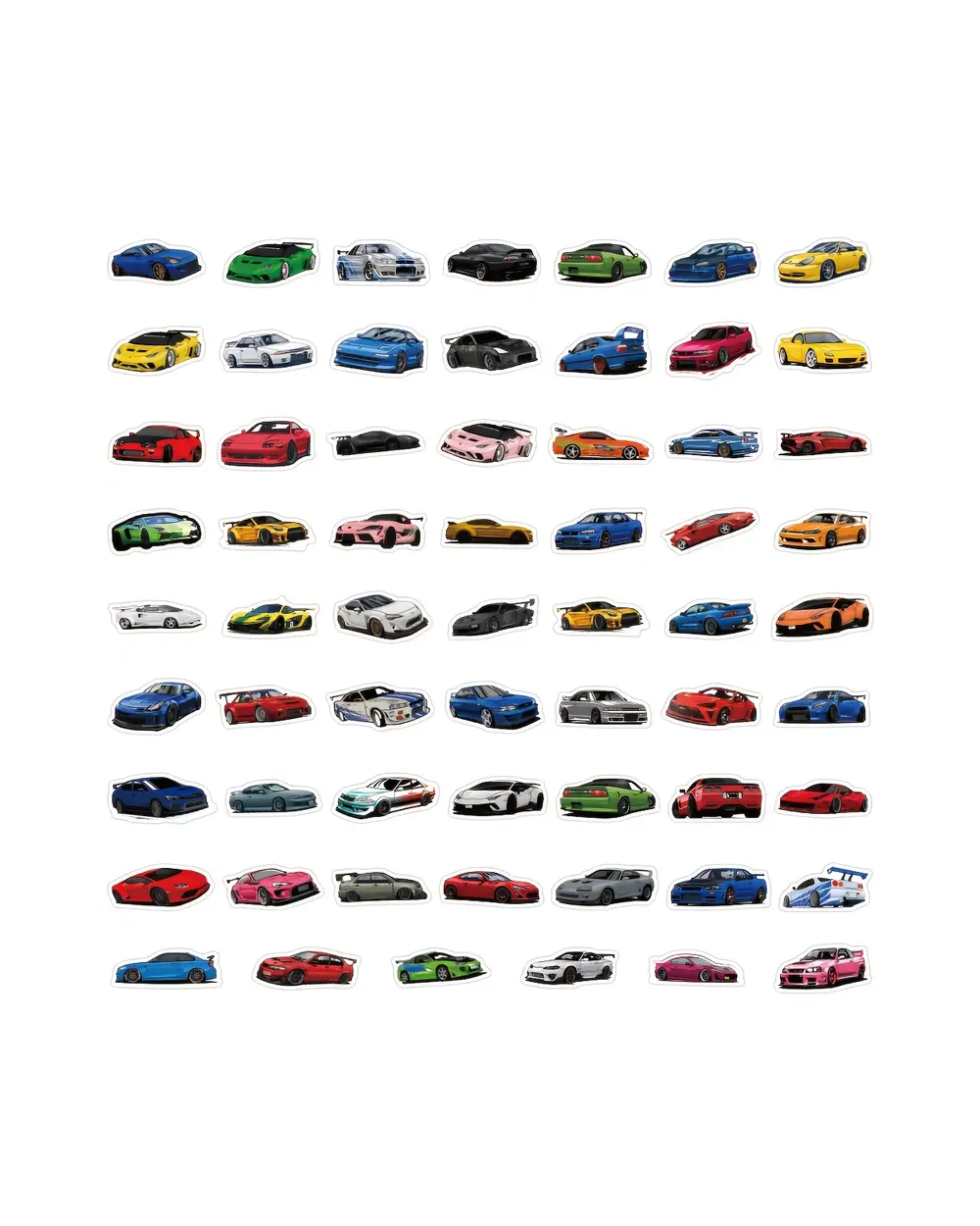 JDM Car Decals, Mixed Color Vinyl Stickers