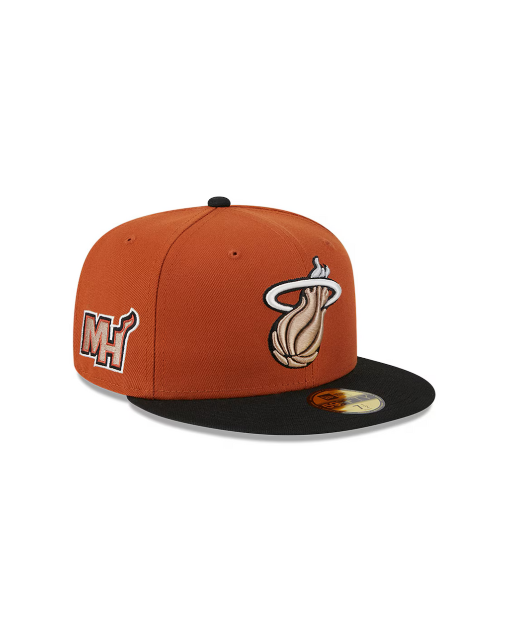 Miami Heat New Era Two-Tone 59FIFTY Fitted Hat - Rust/Black