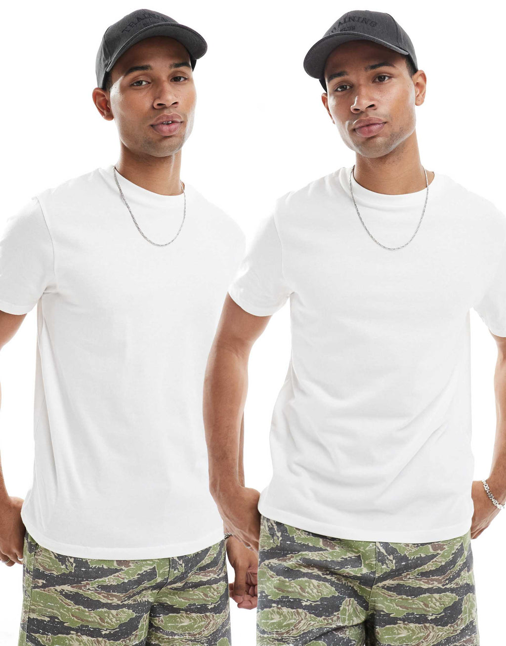 ASOS DESIGN essentials crew neck t-shirts in white