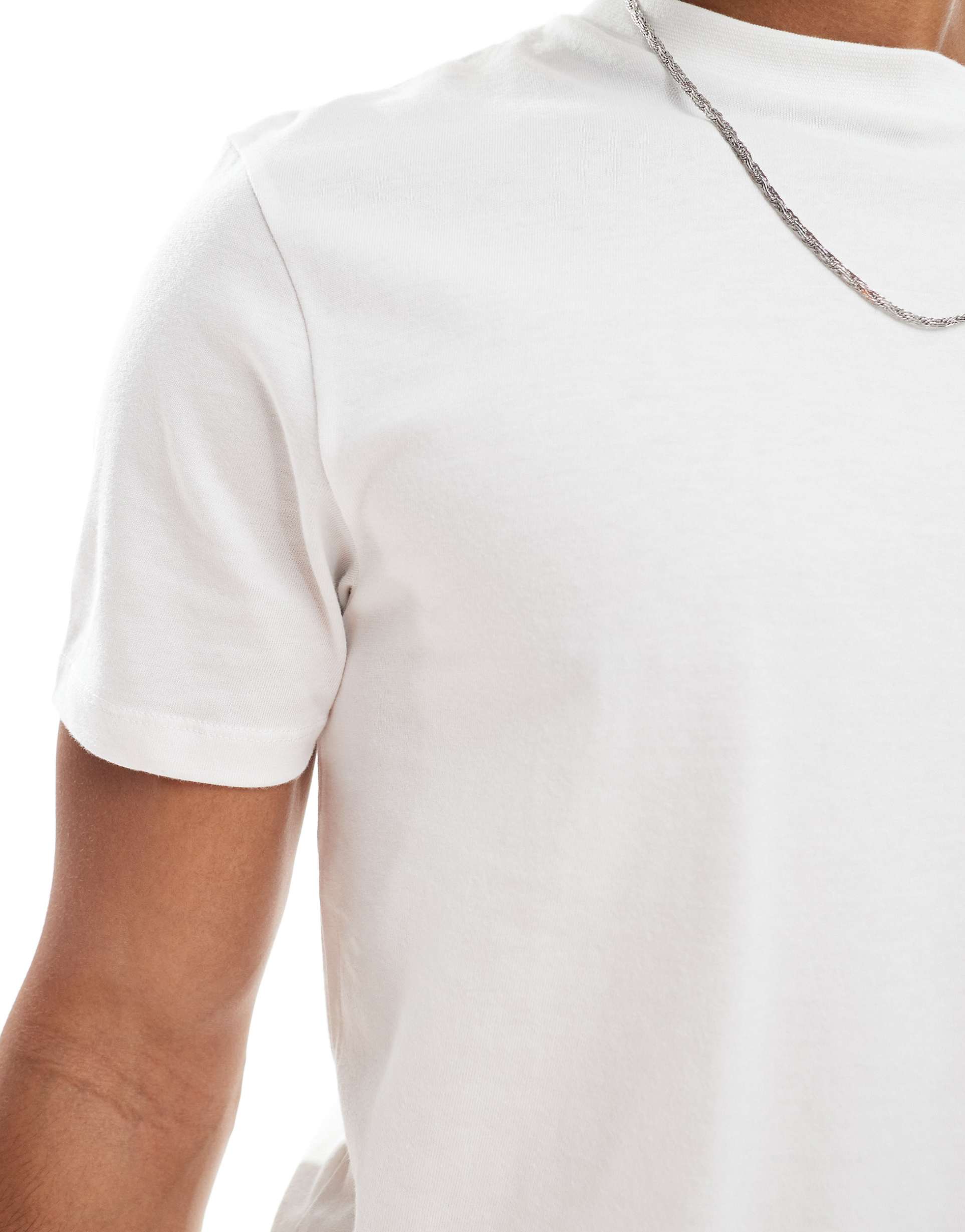 ASOS DESIGN essentials crew neck t-shirts in white